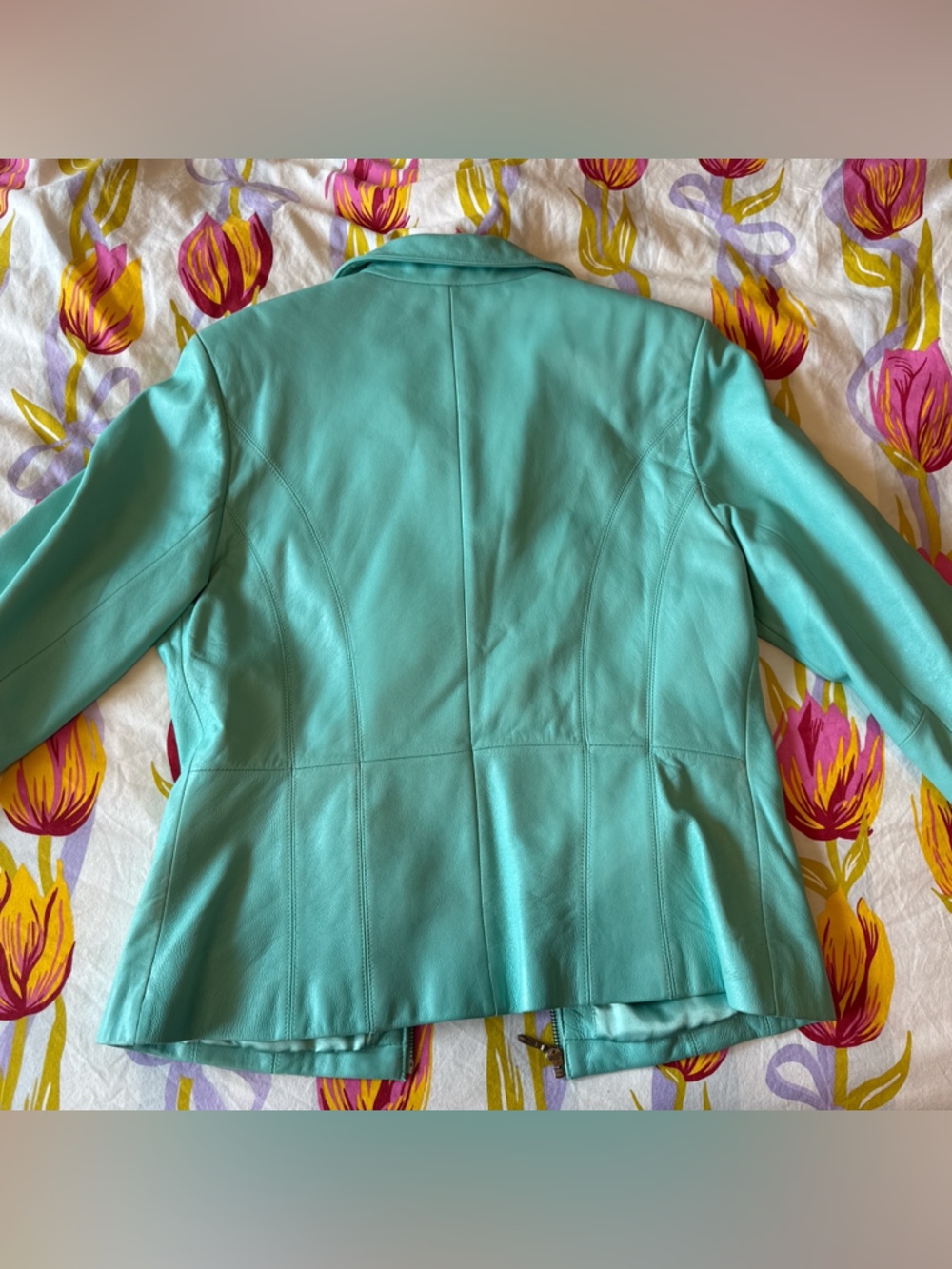 Wilsons Leather Aqua Zip-Front Women's Leather Jacket - Picture 2 of 8